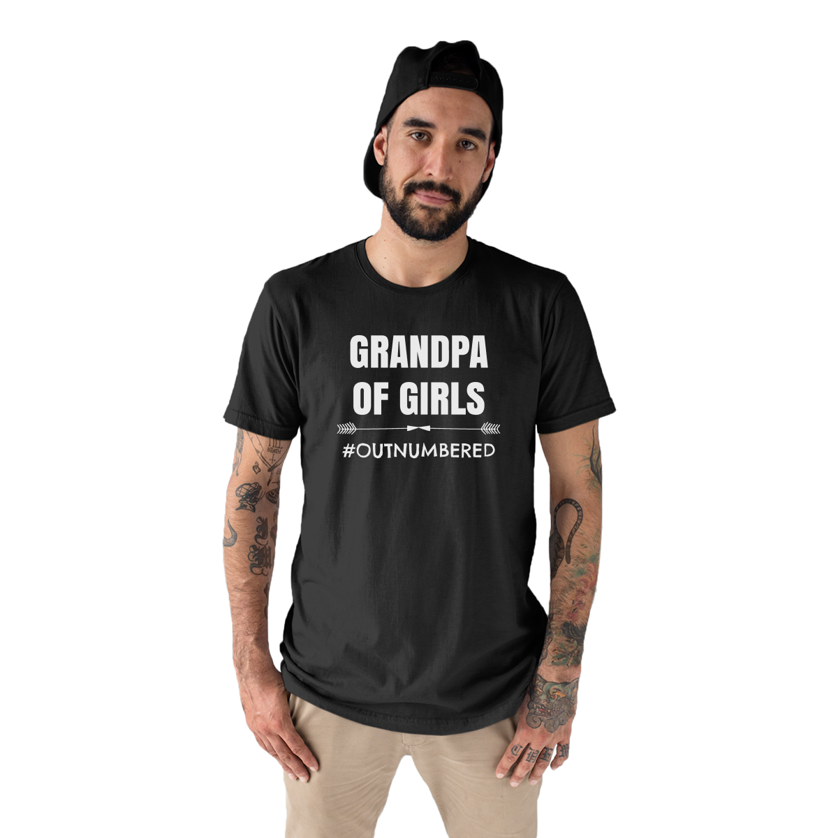 Grandpa of Girls Men's T-shirt | Black