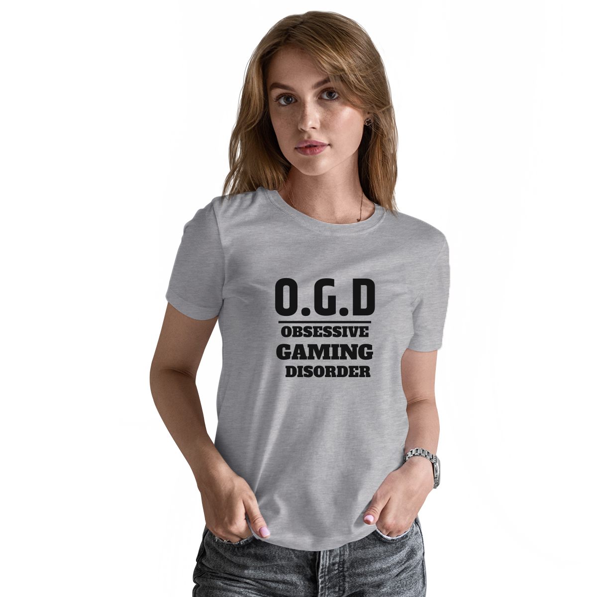 O.G.D Obsessive Gaming Disorder Women's T-shirt | Gray