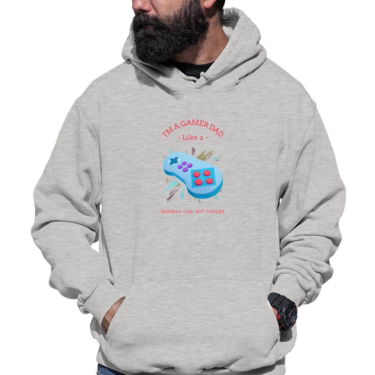 I'm a gamer like a dad Unisex Hoodie | Gray