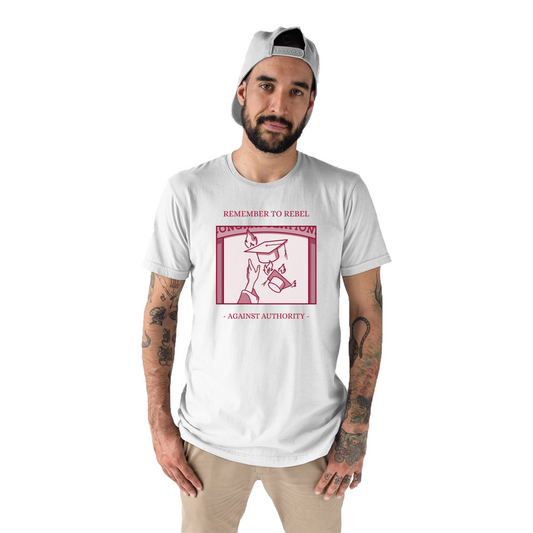 Remember To Rebel Agaist Authority Men's T-shirt | White