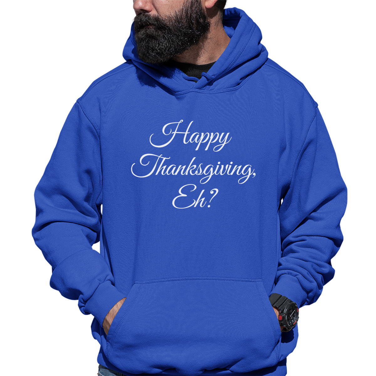 Canadian Thanksgiving Eh? Unisex Hoodie | Blue