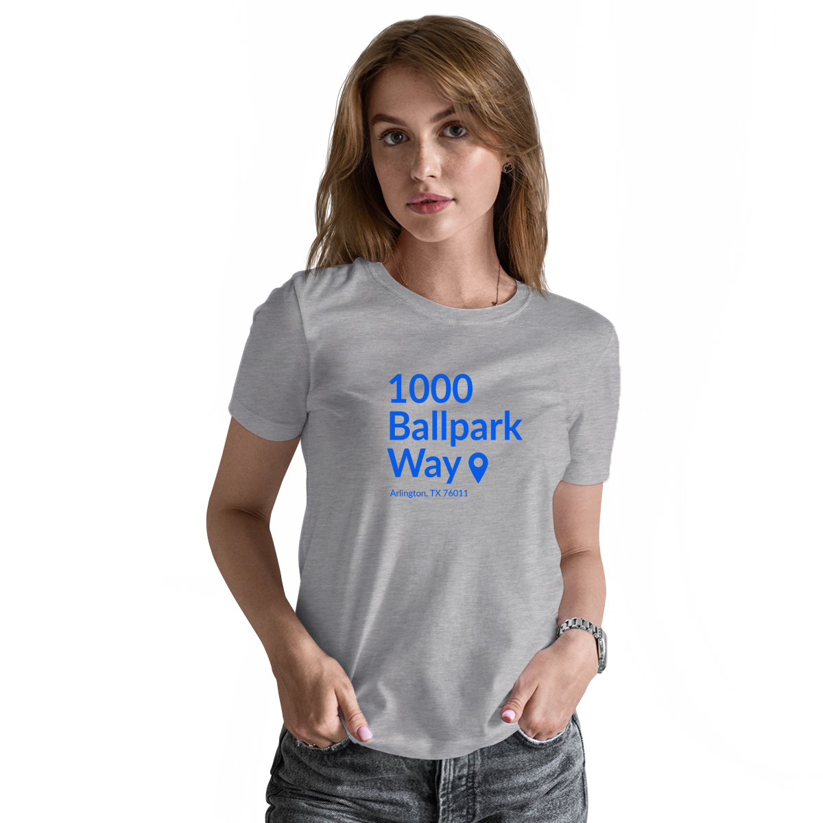 Texas Baseball Stadium Women's T-shirt | Gray