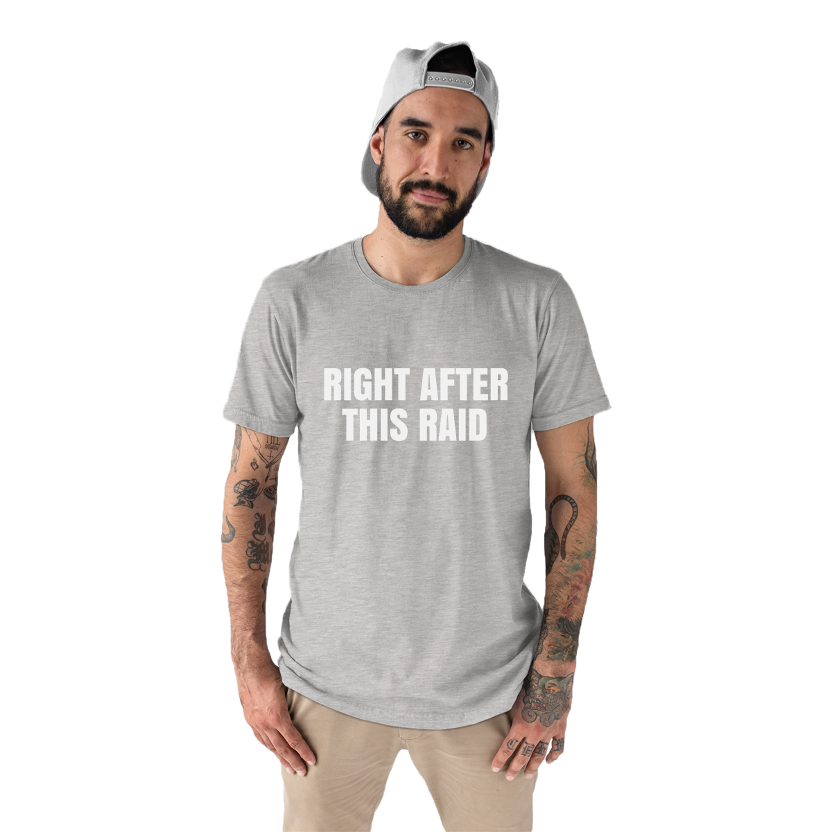 Right After This Raid Men's T-shirt | Gray