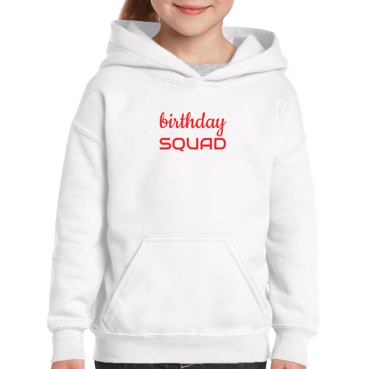 Birthday SQUAD Kids Hoodie | White