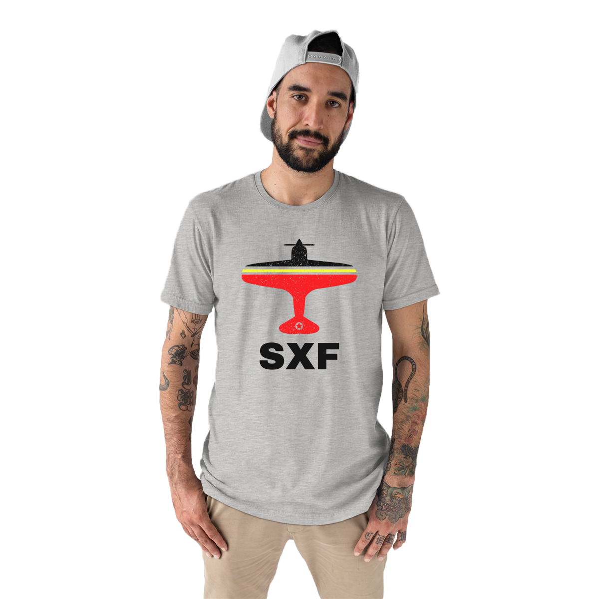 Fly Berlin SXF Airport Men's T-shirt | Gray