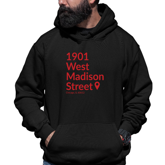 Chicago Basketball & Hockey Stadium Unisex Hoodie | Black