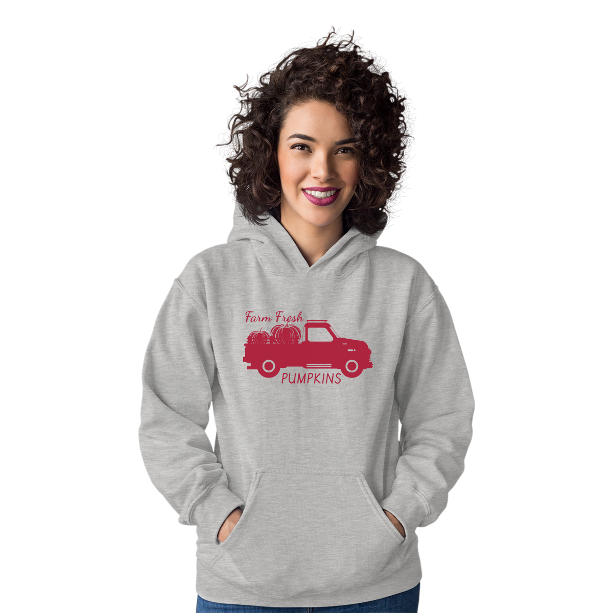 Farm Fresh Pumpkins Unisex Hoodie | Gray