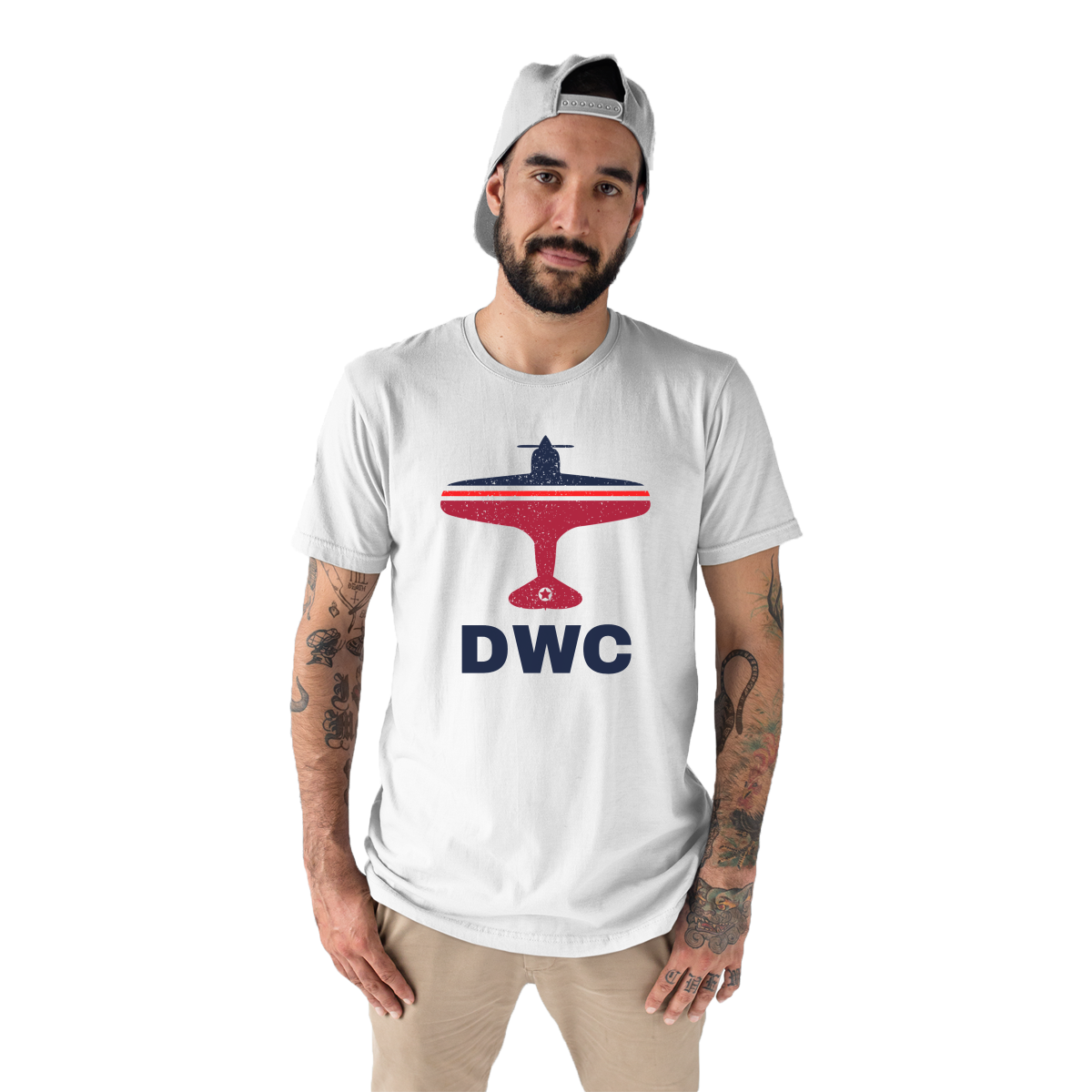 Fly Dubai DWC Airport  Men's T-shirt | White