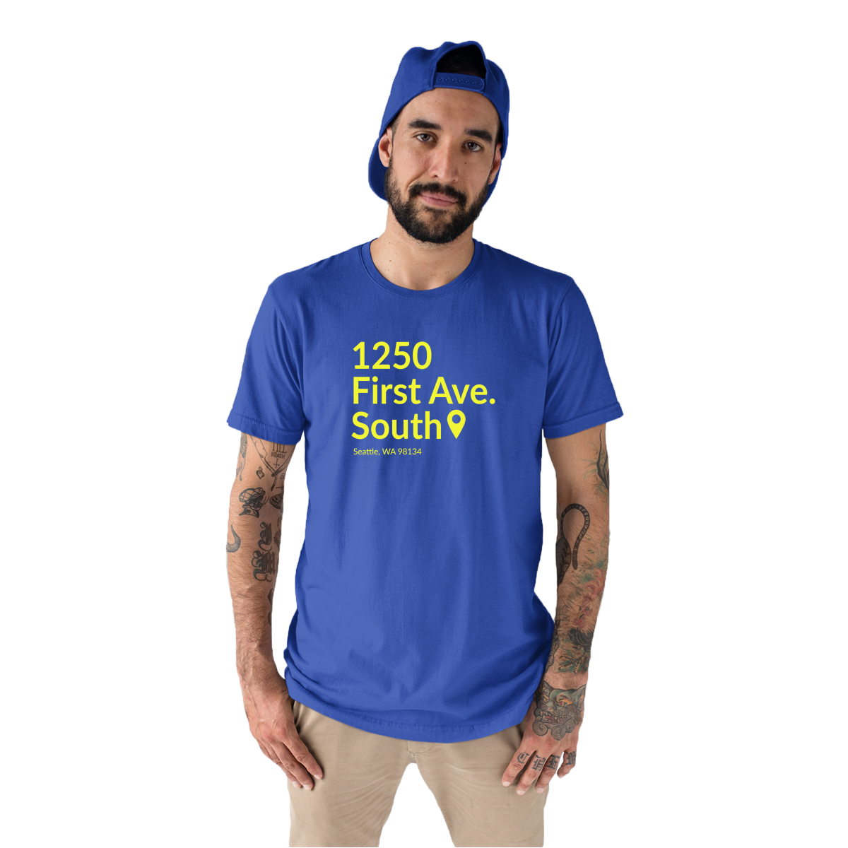Seattle Baseball Stadium Men's T-shirt | Blue