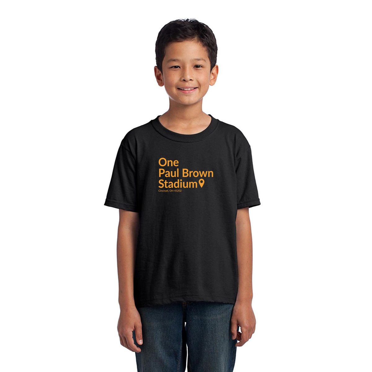 Cincinnati Football Stadium Kids T-shirt | Black