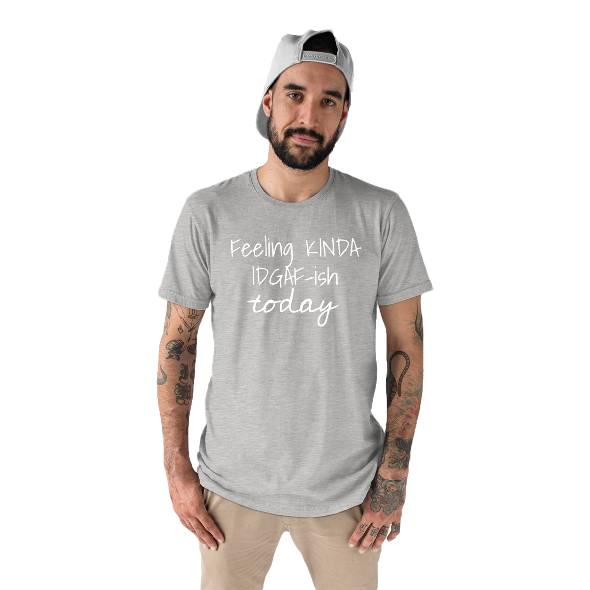 Feeling Kinda IDGAF-ish Today Men's T-shirt | Gray