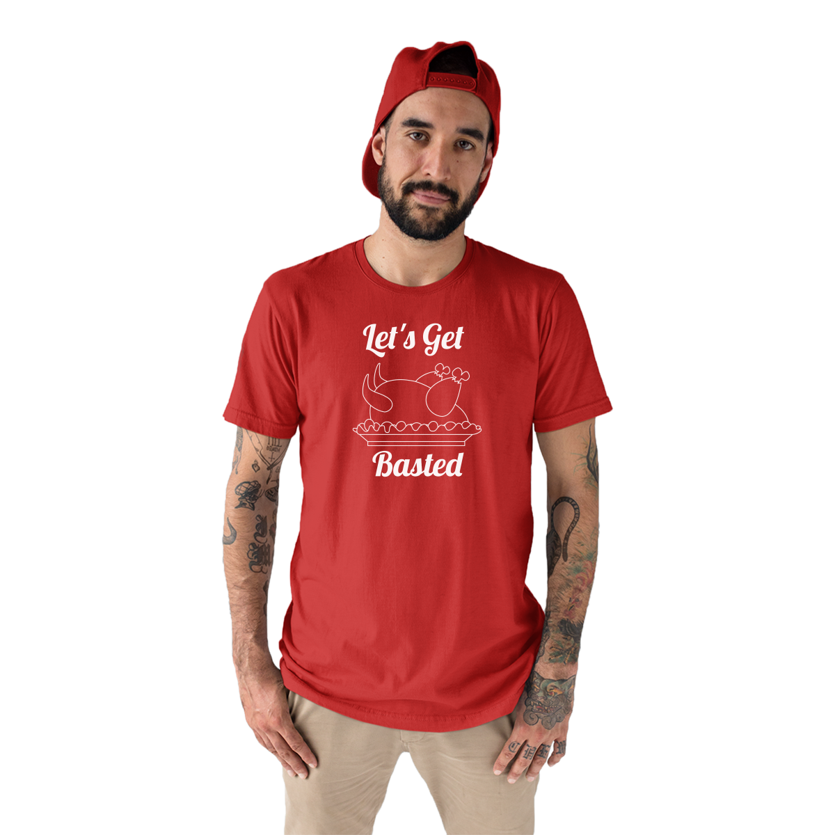 Let's Get Basted Men's T-shirt | Red