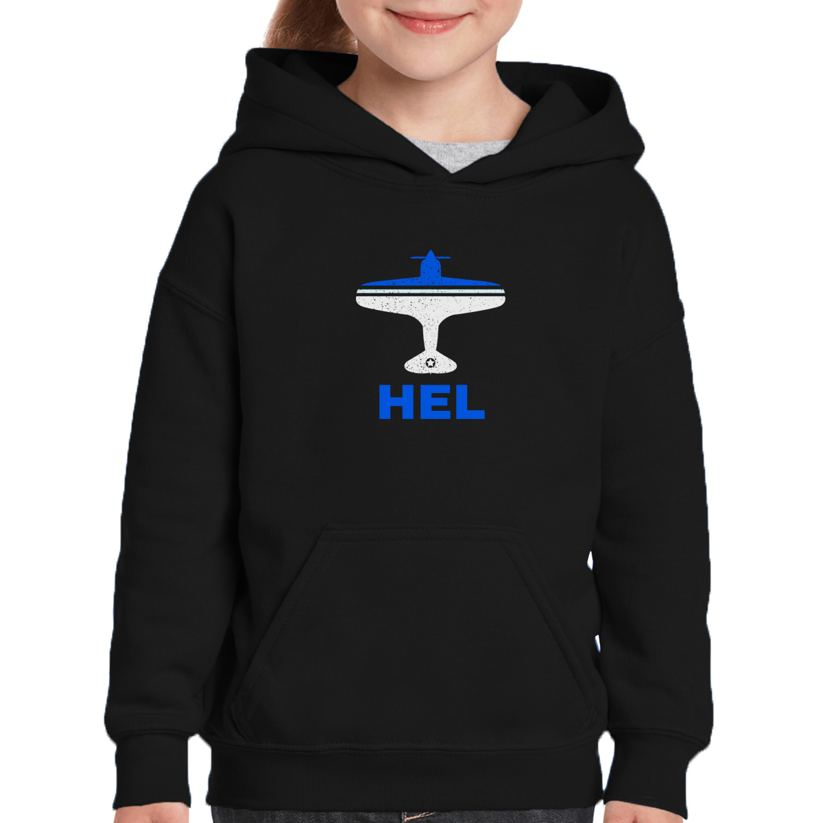 Fly Helsinki HEL Airport Kids Hoodie | Black