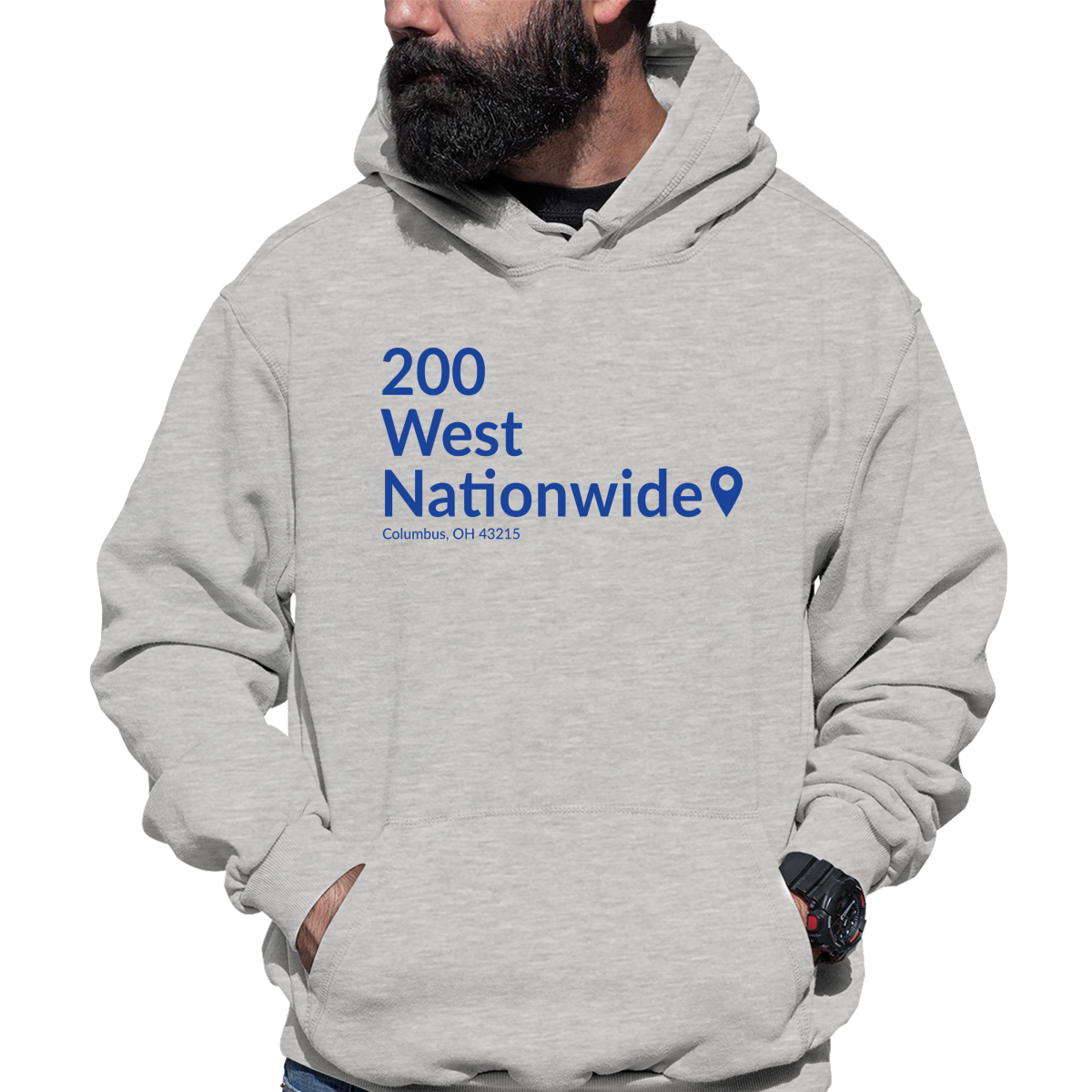 Columbus Hockey Stadium Unisex Hoodie | Gray