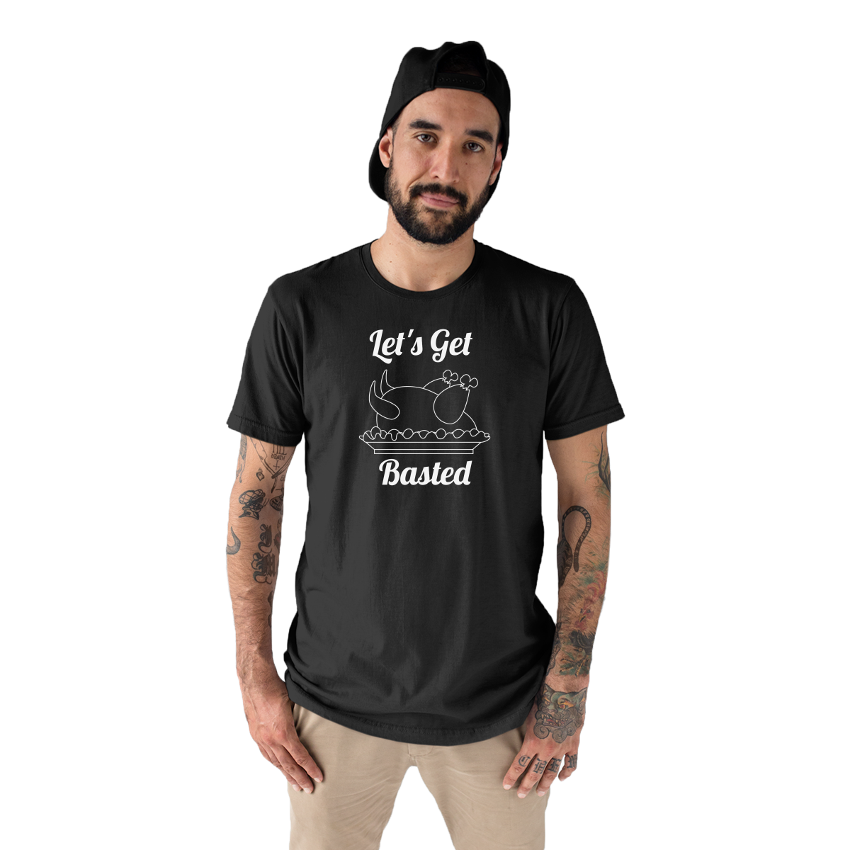 Let's Get Basted Men's T-shirt | Black