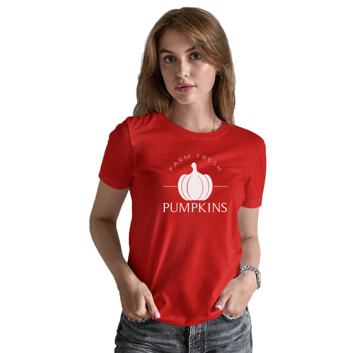 Farm Fresh Pumpkins Women's T-shirt | Red