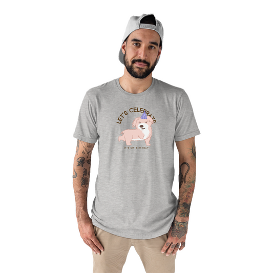 Let's Celebrate It is My Birthday Men's T-shirt | Gray