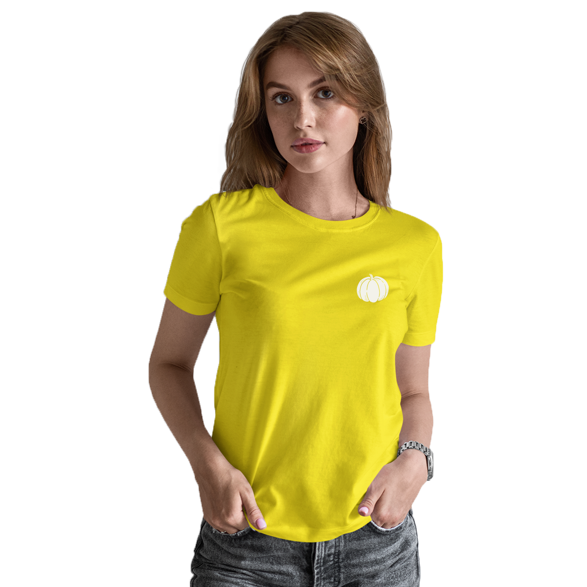 Pumpkin Pocket Women's T-shirt | Yellow