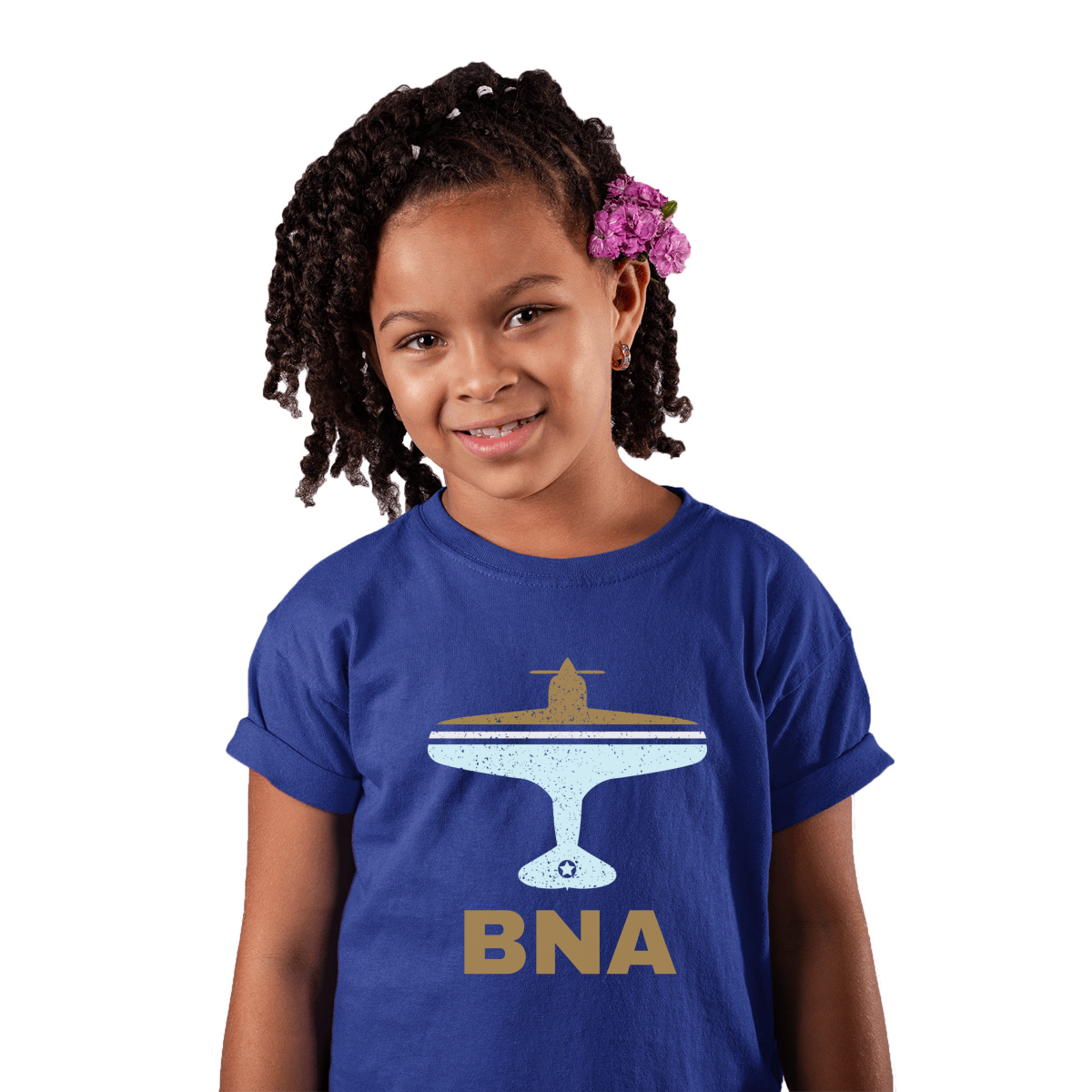 Fly Nashville BNA Airport Kids T-shirt | Blue