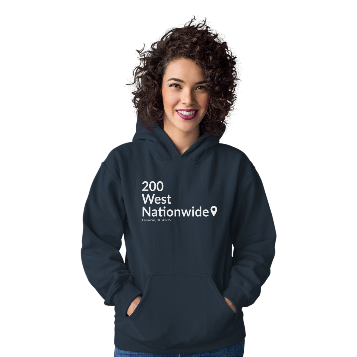 Columbus Hockey Stadium Unisex Hoodie | Navy