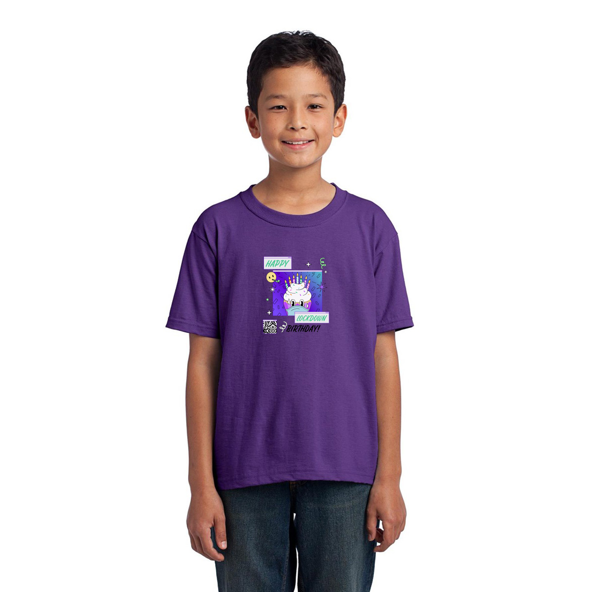Happy Lock-down Birthday Toddler T-shirt | Purple