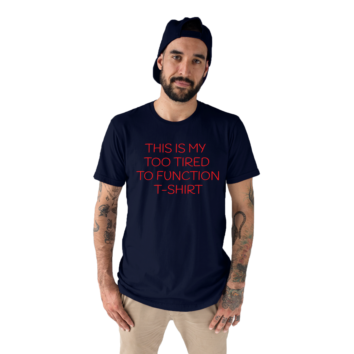 This is my Too Tired to Function Men's T-shirt | Navy