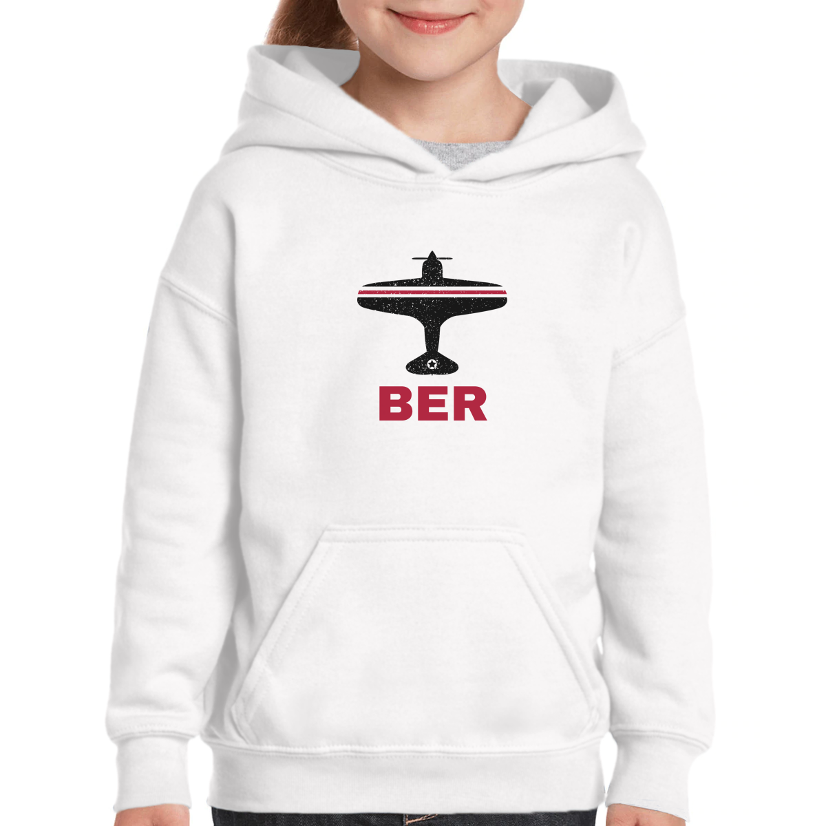 Fly Berlin BER Airport Kids Hoodie | White