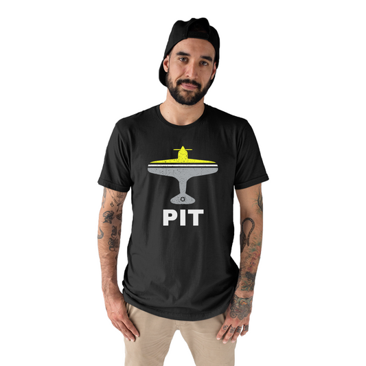 Fly Pittsburgh PIT Airport Men's T-shirt | Black