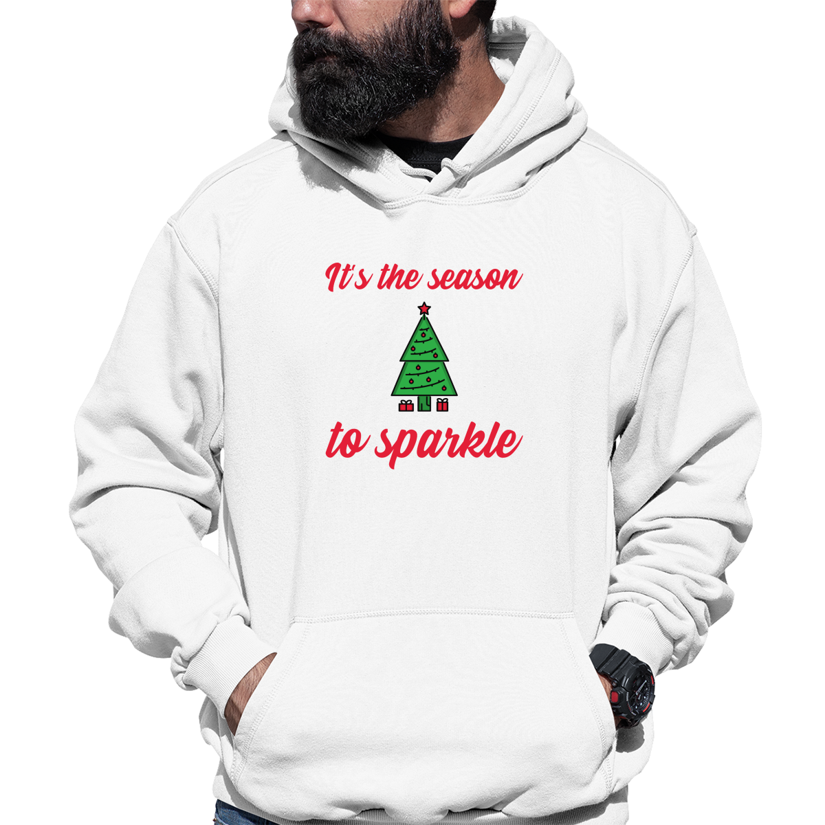 It is the Season to Sparkle Unisex Hoodie | White