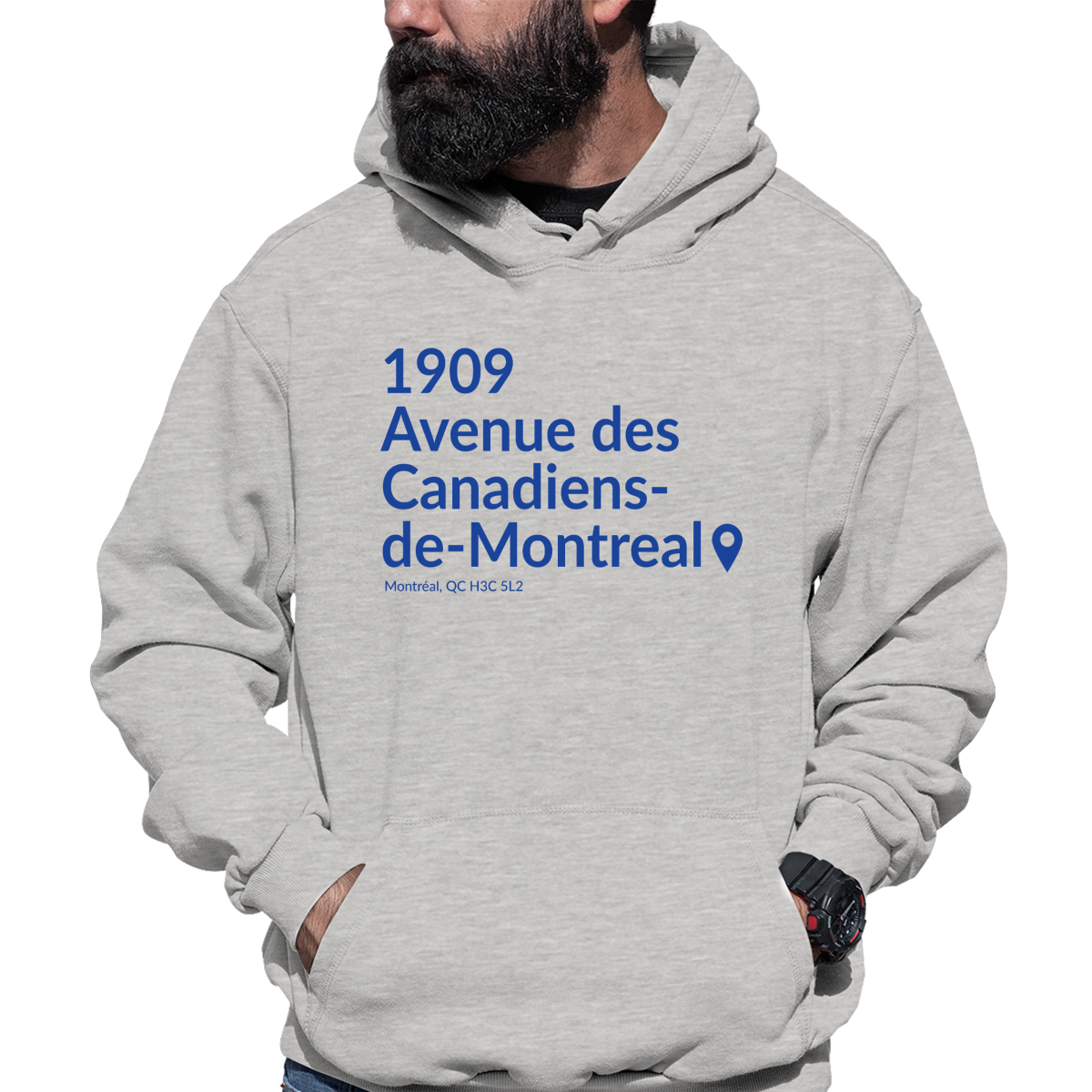 Montreal Hockey Stadium Unisex Hoodie | Gray