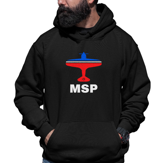 Fly Minneapolis MSP Airport Unisex Hoodie | Black