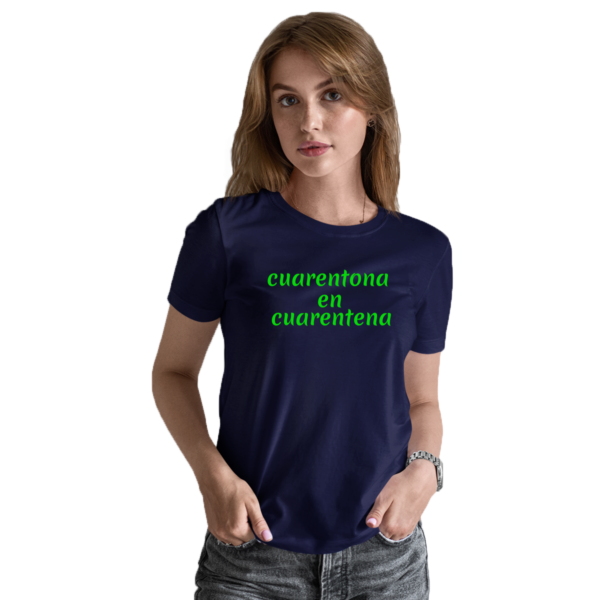 Cuarentona en Cuarentena Women's T-shirt | Navy