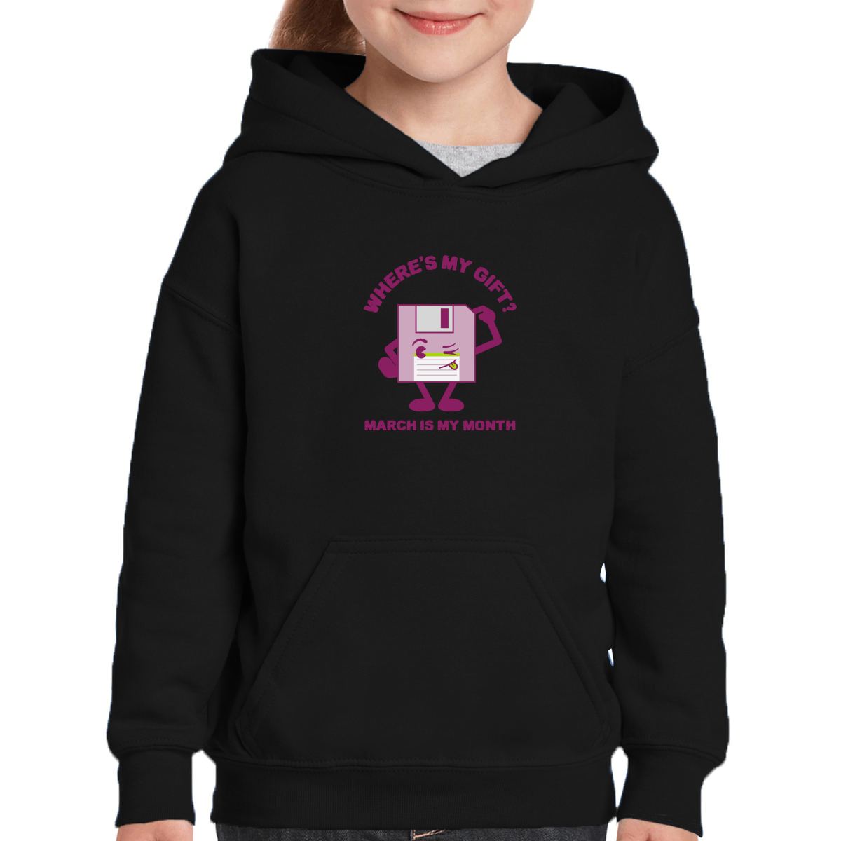Where is my gift Kids Hoodie | Black