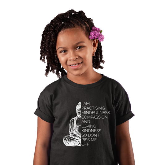 Funny Yoga  Kids T-shirt | Black