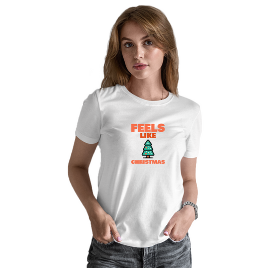 Feels Like Christmas Women's T-shirt | White