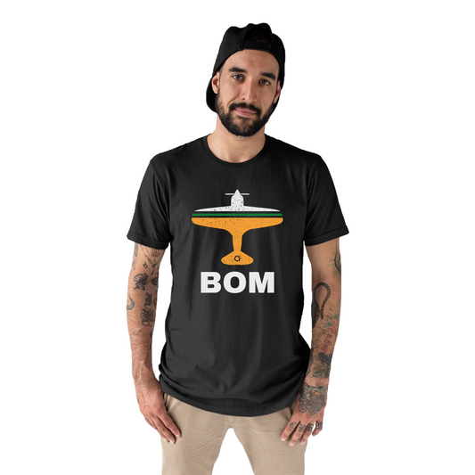 Fly Mumbai BOM Airport Men's T-shirt | Black