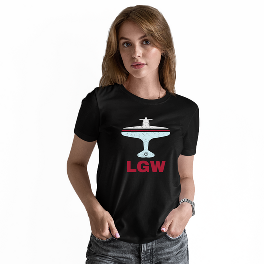 Fly London LGW Airport Women's T-shirt | Black