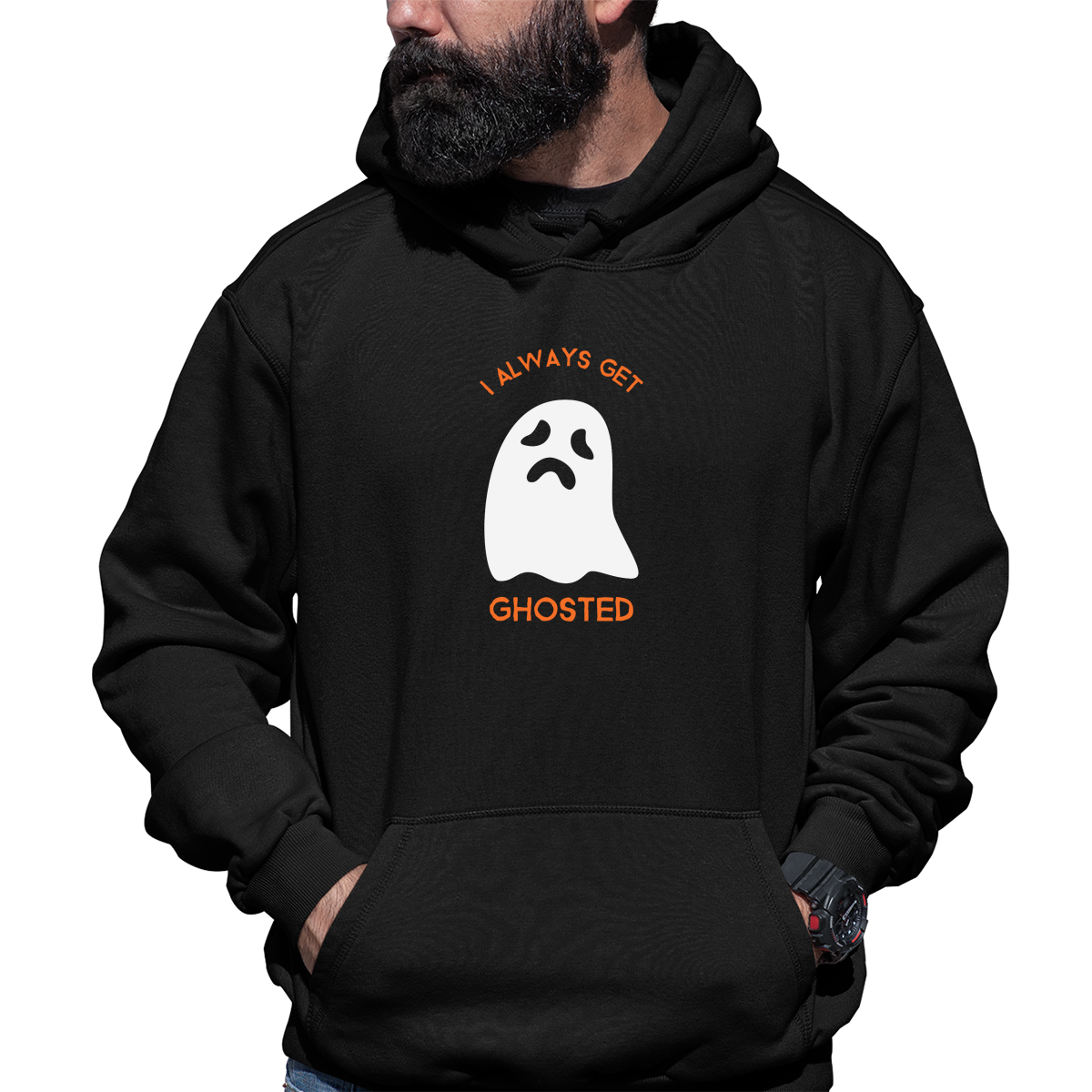 I Always Get Ghosted Unisex Hoodie | Black