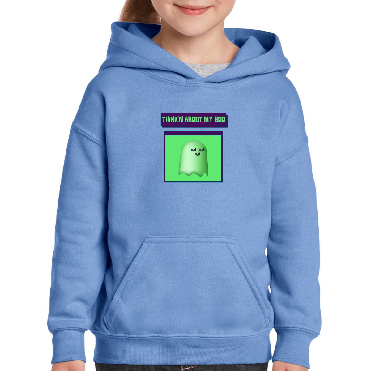 Think'n About My Boo Kids Hoodie | Blue