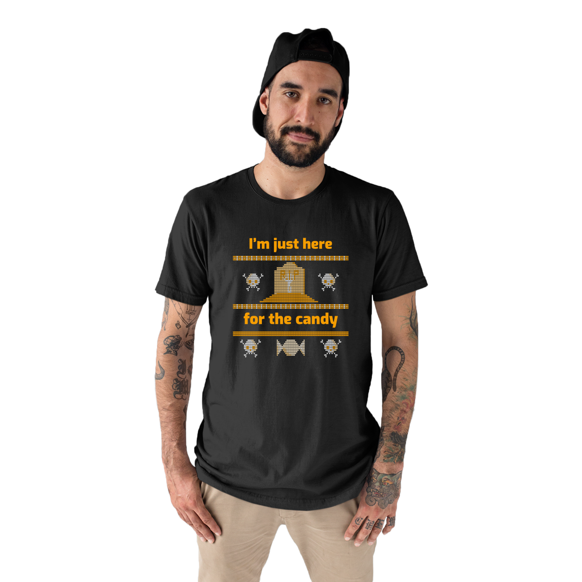 I'm Just Here For the Candy Men's T-shirt | Black