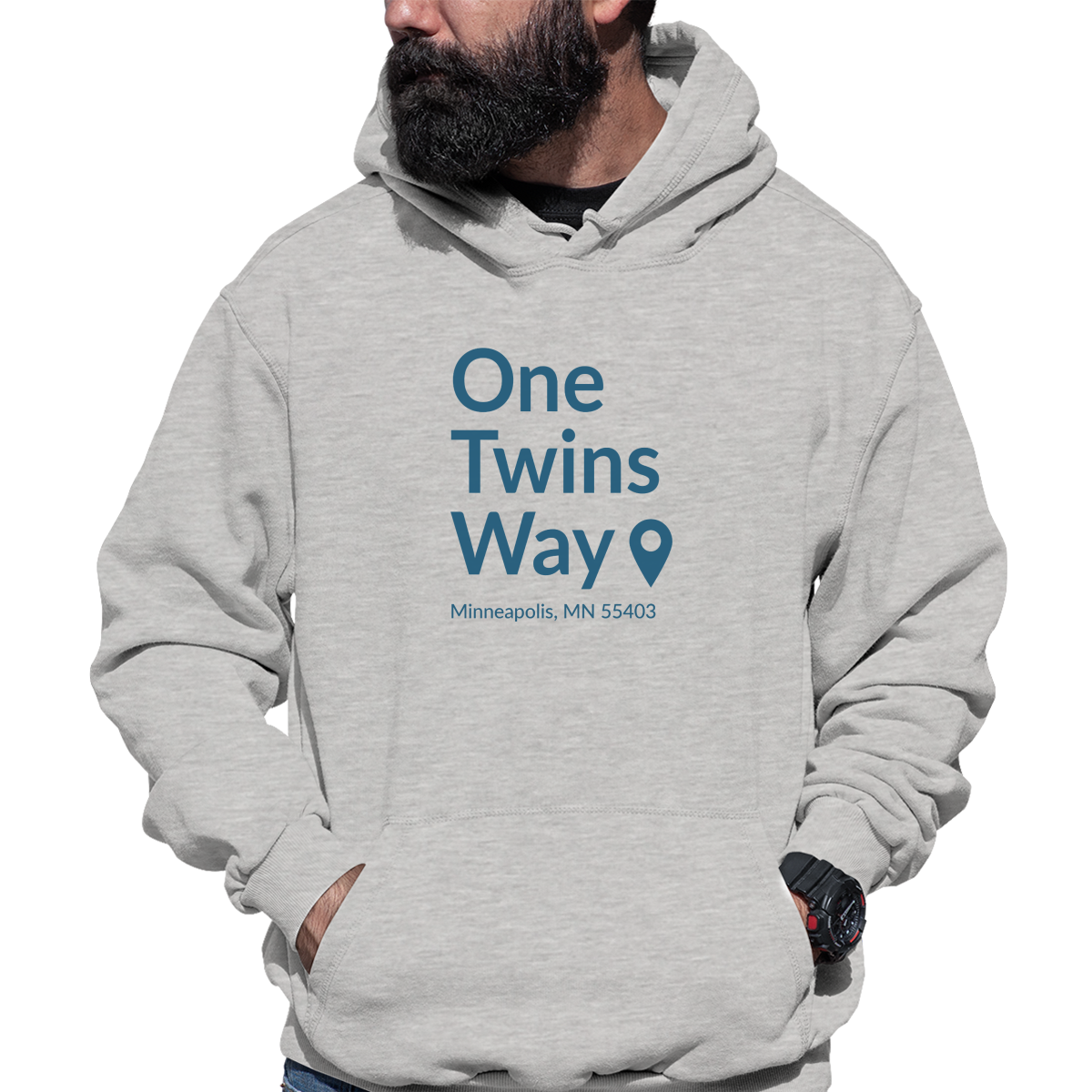 Minnesota Baseball Stadium Unisex Hoodie | Gray