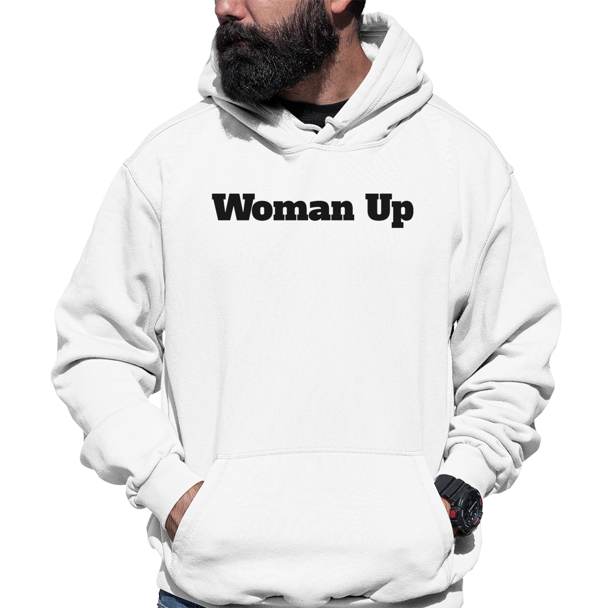 Woman Up Unisex Hoodie | White