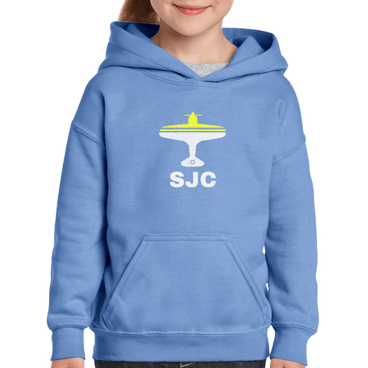 Fly San Jose SJC Airport Kids Hoodie | Blue