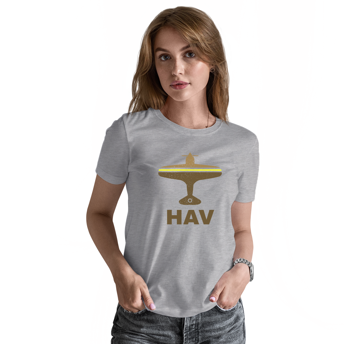 Fly Havana HAV Airport Women's T-shirt | Gray