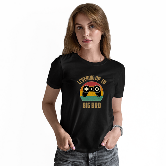 Leveling Up To Big Bro-2 Women's T-shirt | Black
