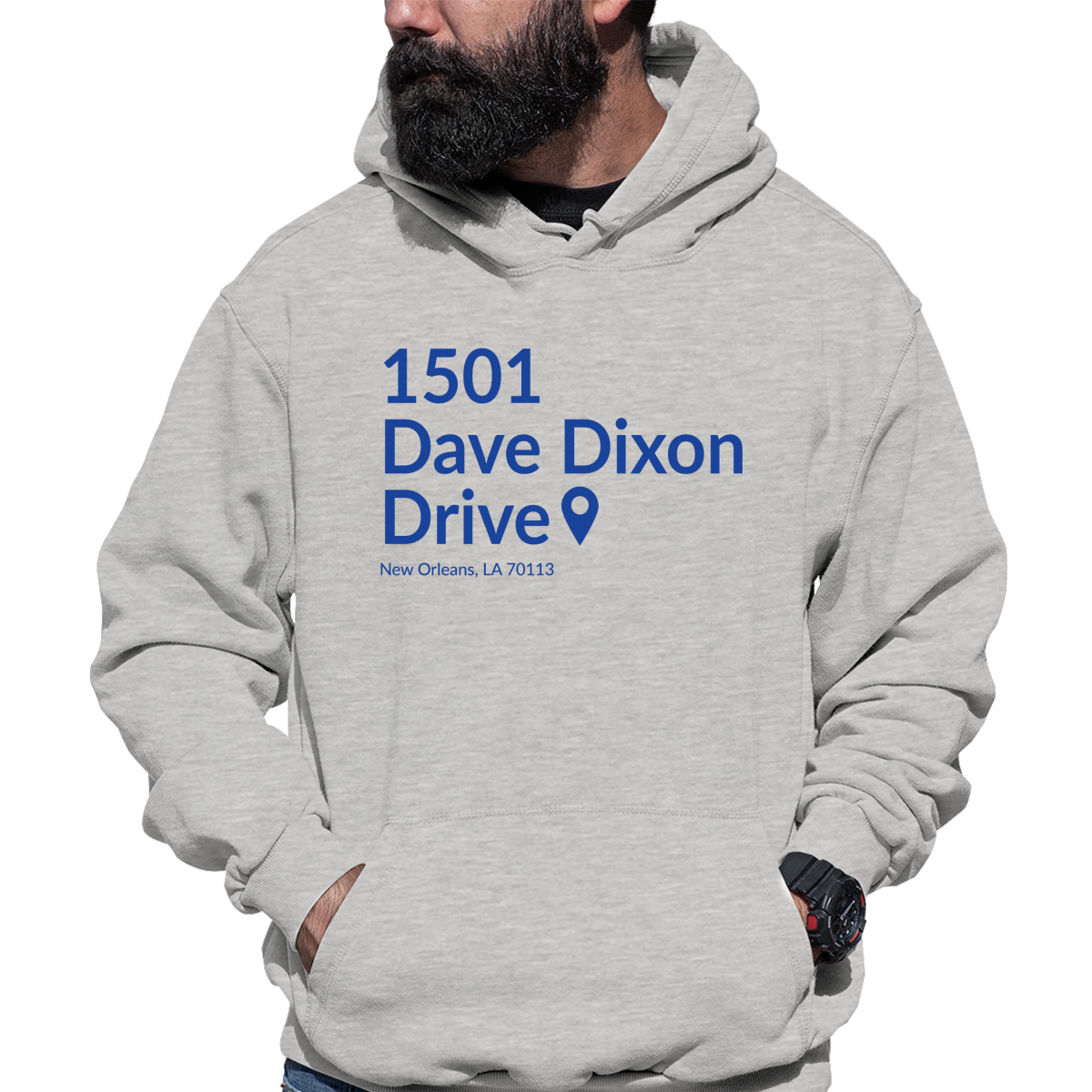 New Orleans Basketball Stadium Unisex Hoodie | Gray