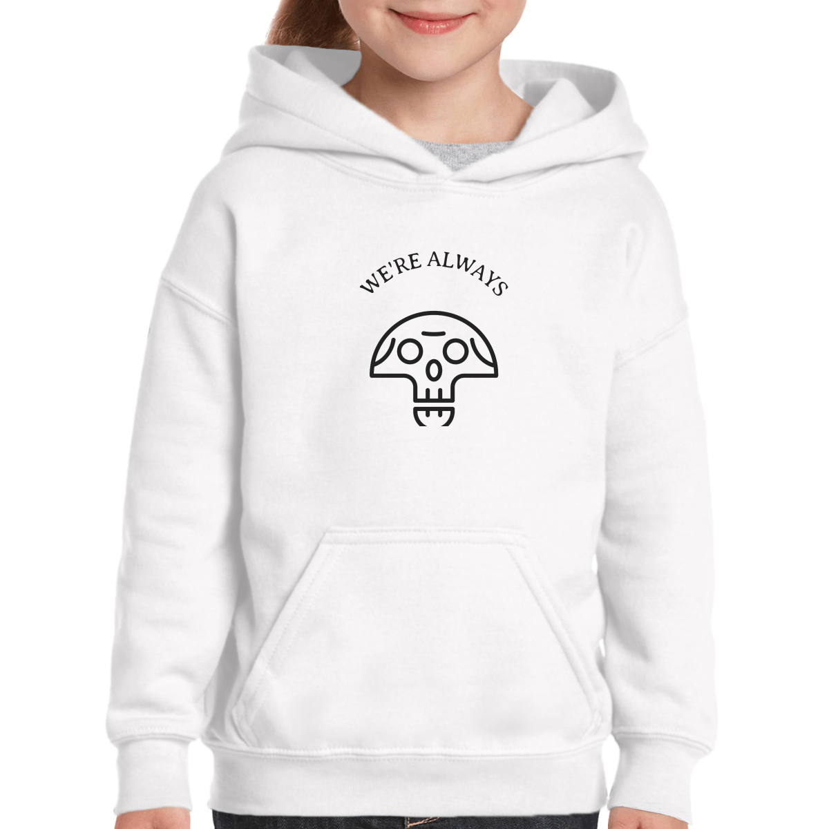 We're Always Watching You Kids Hoodie | White