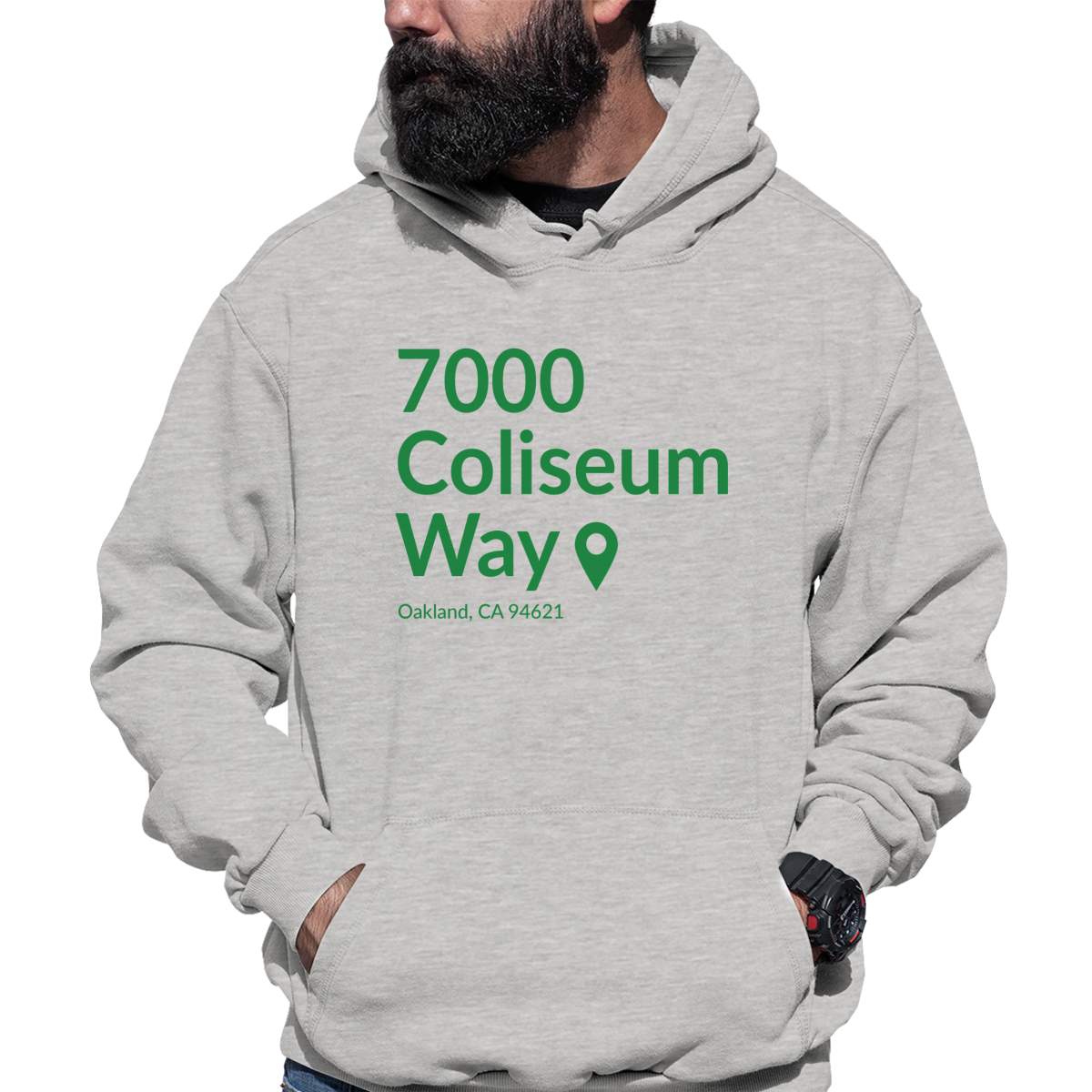 Oakland Baseball Stadium Unisex Hoodie | Gray