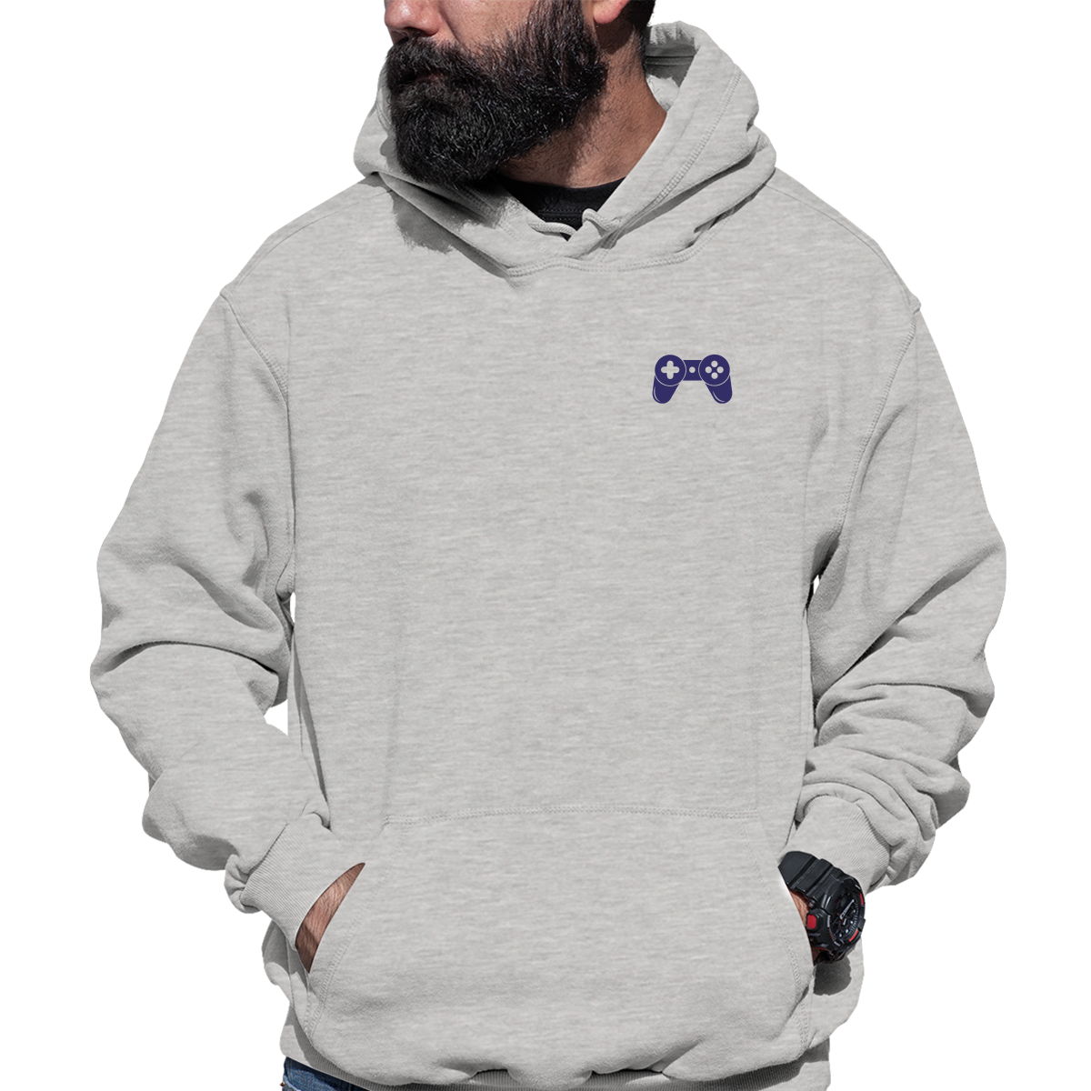 Game Console Unisex Hoodie | Gray