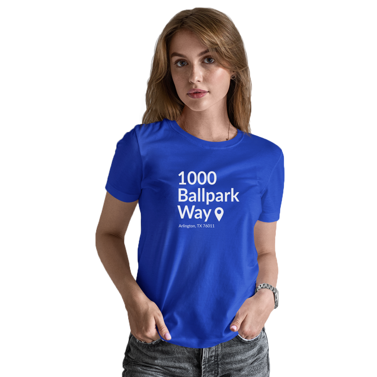 Texas Baseball Stadium Women's T-shirt | Blue